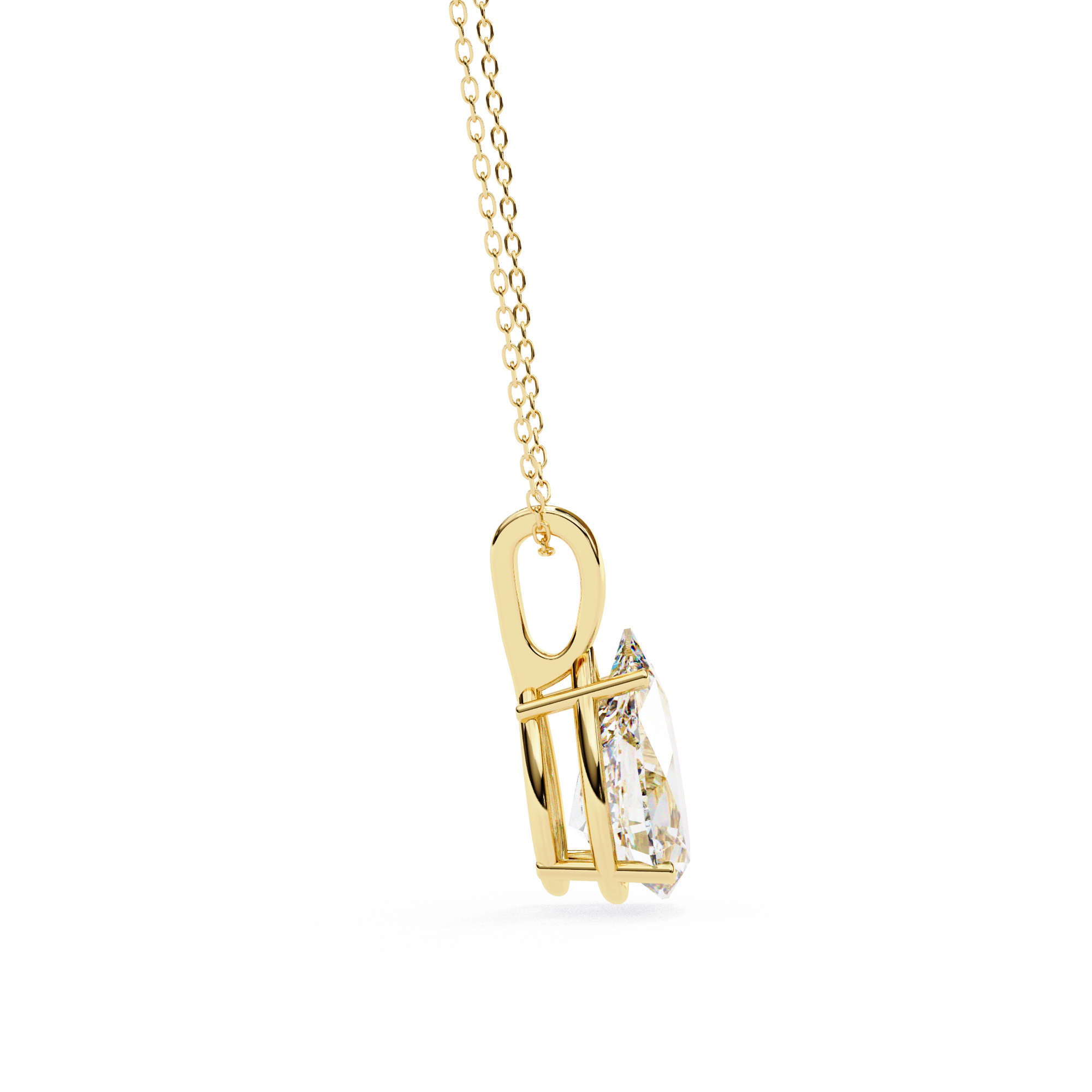 Solitairekart 2.06ct Pear-Cut Natural Diamond Solitaire Pendant-H Color, VS1 Clarity